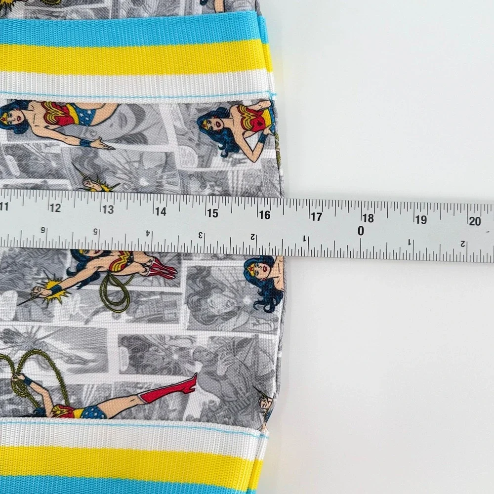 POTTERY BARN KIDS Wonder Woman DC Comics Duffle Bag Grey Superhero Travel Bag
